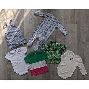 Lot of 6 Janie & Jack & Tea Baby Boy 3-6 Month Various Shirts One Pieces Bundle